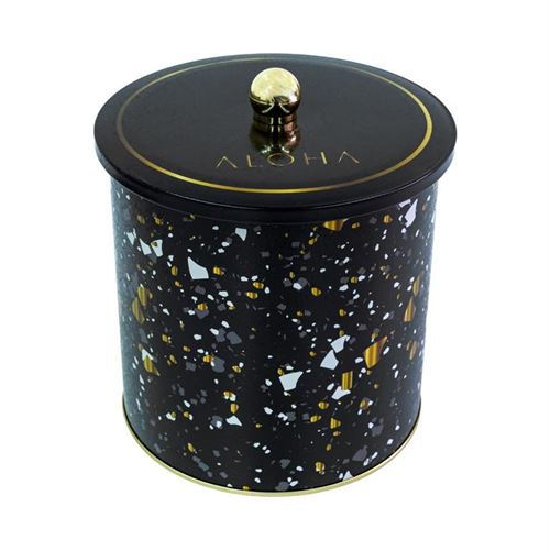 13327279 CAIXA METAL REDONDA ANTRACITE Ø17.5X18CM 4.5L
