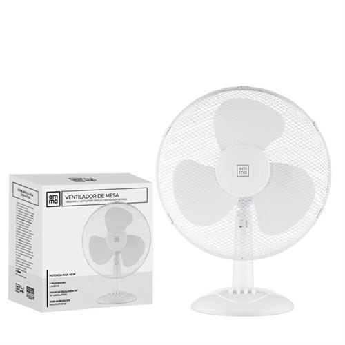 5-0120 EMMA VENTILADOR MESA REDONDO BRANCO 43CM 45W