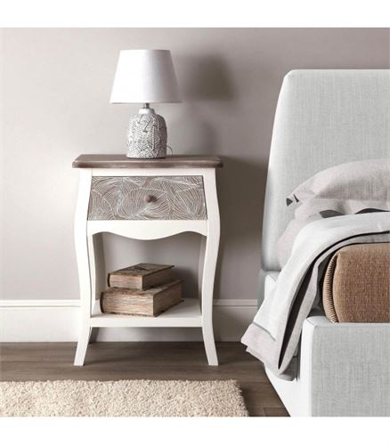 21530097 MESA DE CABECEIRA TROPICAL MDF 38X28X68CM