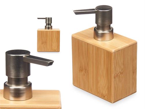 15341 DISPENSADOR BAMBU QUADRADO 5,8 x 9,7 x 15 cm.