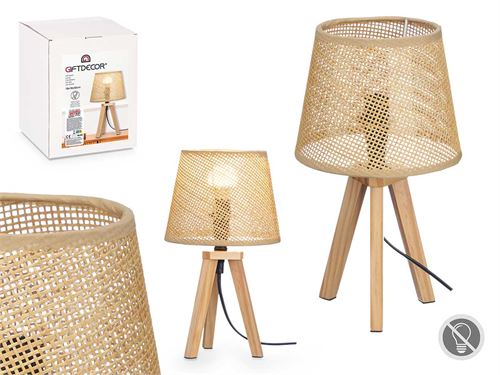 60313 CANDEEIRO MESA NATURAL CONICO 32CM
