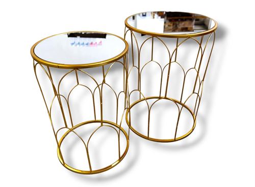 127030969 MESA APOIO MTL DOURADO CONJ2 38X52CM/32X48CM
