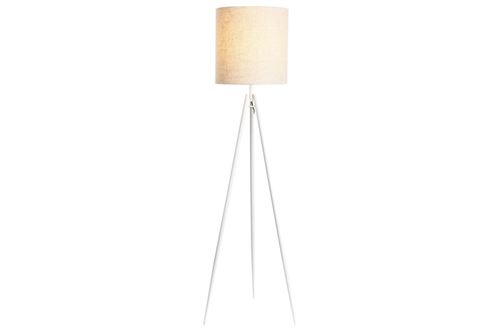 LA-206033 CANDEEIRO DE PÉ METAL POLIÅSTER 52X52X168 BRANCO