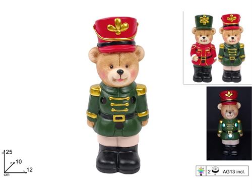 384443 URSO SOLDADO 25CM LUZ