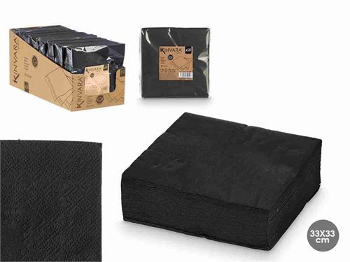 11953 CJ-50 GUADANAPOS PRETOS 33X33CM