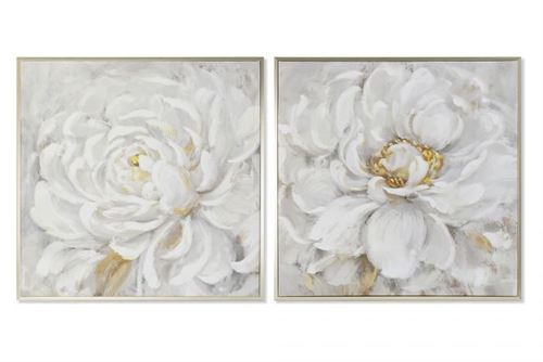 QUADRO TECIDO TELA PS 80X3X80 FLOR 2 MOD