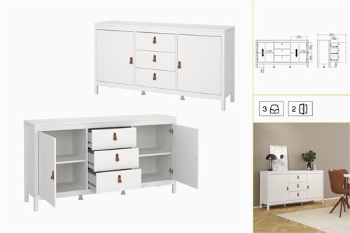 P071895556 APARADOR MDF 796704949 BRANCO 151,4X38,4X79,7CM