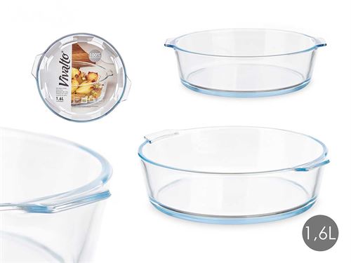 90533 TABULEIRO BOROSILICATO REDONDO 1,6L
