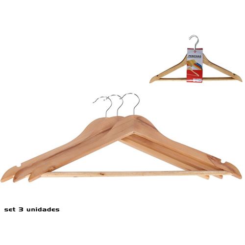 910736 CABIDE MADEIRA SET3 44X23CM