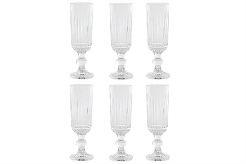 PC-214740 COPO SET 6 VIDRO 6X6X18,5 160ML RISCAS