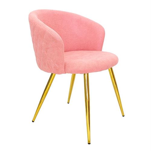 12659699 CADEIRA CORAL PÉS DOURADOS 57X59X81CM SKY8888