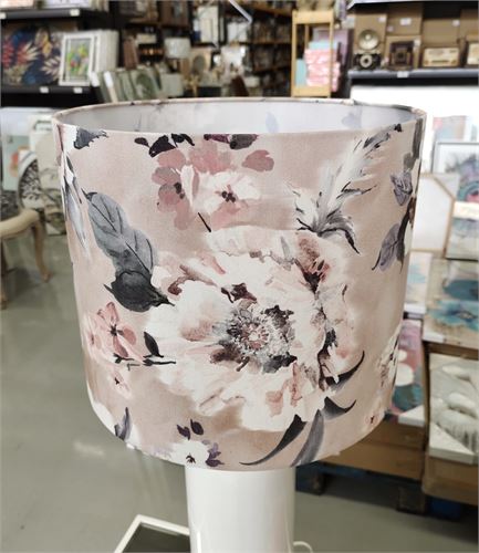 20924355 ABAJOUR 30X25 ROSA FLOR TELA