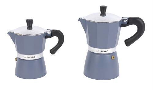 006434 CONJ 2 CAFETEIRAS ALUMINIO 3/6DOSES