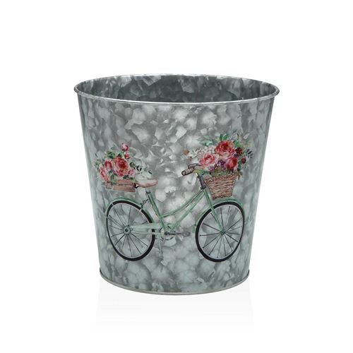 VASO METAL ZINCO BICICLETA 17,5CM