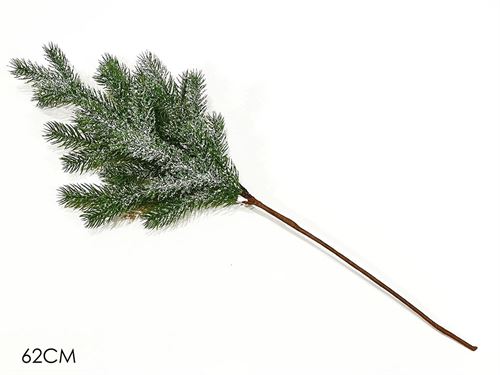 427835 HASTE VERDURA 62CM NEVE GLITTER