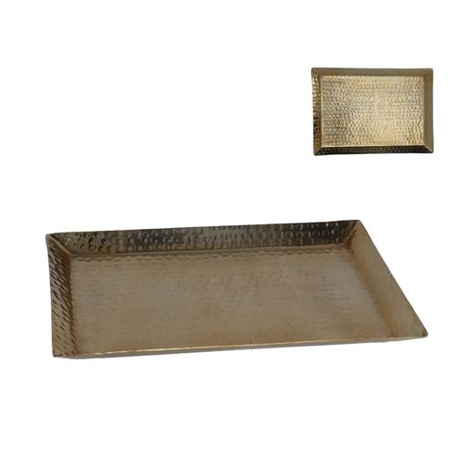 46570 PRATO DECORATIVO DOURADO ALUMINIO 25.00 X 35.00 X 2.00 CM