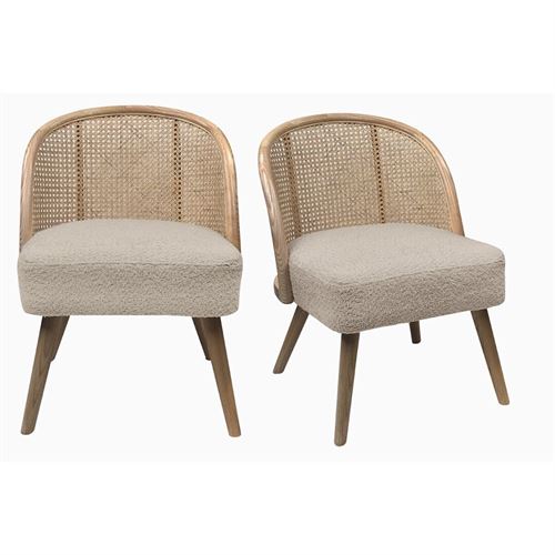 CADEIRA MADEIRA/RATTAN TOUPE 54X60X71CM