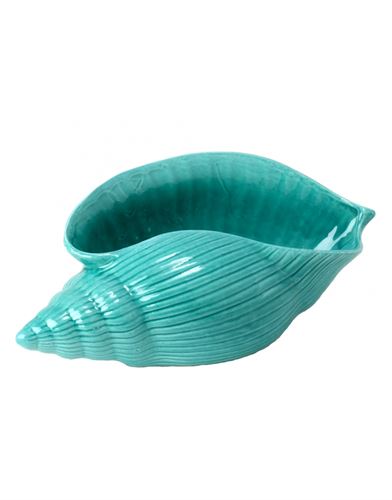 73-3932 CARACOLA TURQUESA CERAMICA 43X21X17
