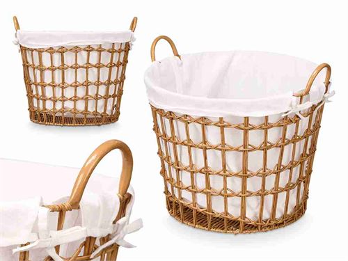 94567 CESTO REDONDO ASAS NATURAL 52 x 45 x 41 cm.