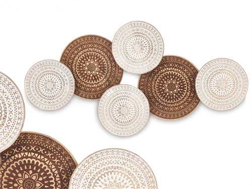 91875 DECORAÇÃO PAREDE MANDALA 2 CORES 102 x 5X55 cm.